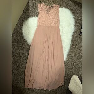 Miusol Blush Lace Maxi Dress